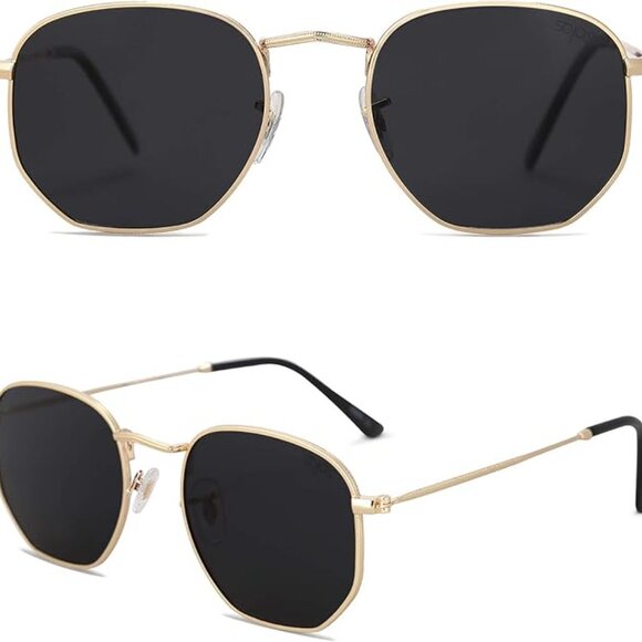 Square Polarized Sunglasses for Women Men Small Hexagonal Polygon Shades main image 5